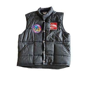 Vintage 1987 Coke Albuquerque international balloon festival black puffer vest